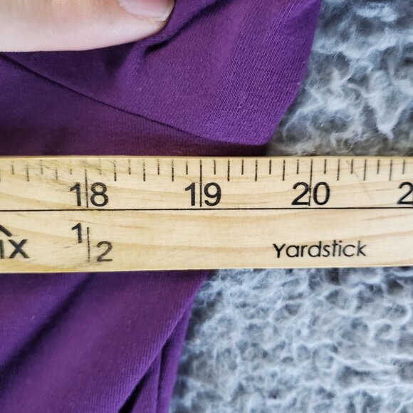 Appleseeds Dress Womens Large Purple Petite 3/4 Sleeve Polyester Blend - Picture 8 of 11